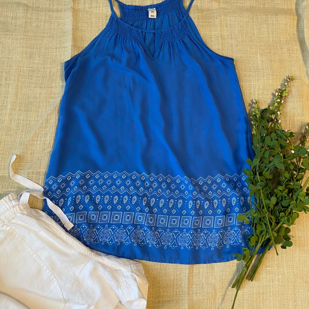 Blue Sleeveless Top
